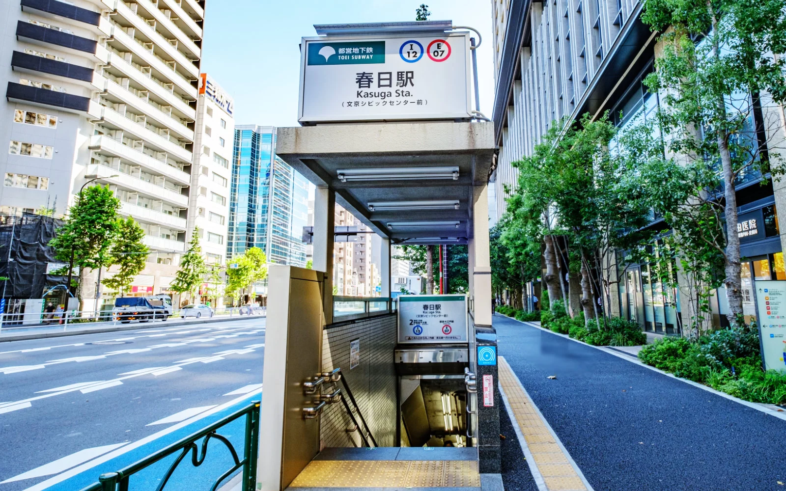 春日エリアの街並み